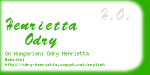 henrietta odry business card